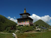 China  Tagong. Grasslands. Part of Tagong Temple in town. : Asia, China, Mountains, Tagong Grassland, Tagong Temple, Temple