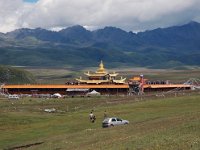 China  Tagong. Grasslands. Second monastery on the Grasslands under contruction. : Asia, China, Mountains, Tagong Grassland, Temple