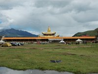 China  Tagong. Grasslands. Second monastery on the Grasslands under contruction. : Asia, China, Tagong Grassland, Temple