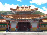 China  Tagong. Grasslands. Main entrance to the second monastery. : Asia, China, Tagong Grassland, Temple