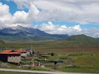 China  Tagong. Grasslands. Few homes. You can see snow on the mountaintop. : Asia, China, Mountains, Tagong Grassland