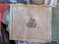 China  Tagong. Grasslands. Prayer flags that are all over the monasteries and towns. : Asia, China, Tagong Grassland