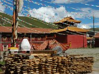 China  Tagong. Grasslands. Inside Tagong Temple. This temple also has some construction going on. : Asia, China, Tagong Grassland, Temple