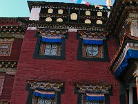 China  Tagong. Grasslands. Inside Tagong Temple. Artwork on the building. : Asia, China, Tagong Grassland, Temple